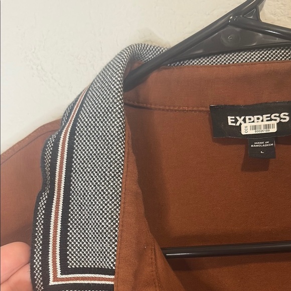 Express Men's Brown polo Shirt Large - Picture 4 of 5